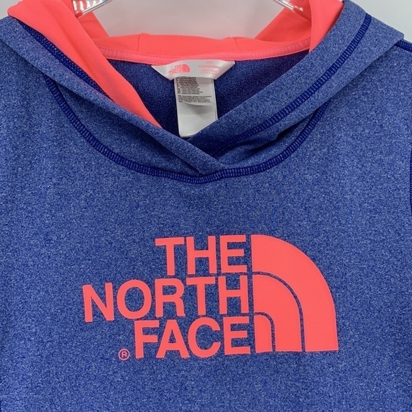 Northface hoodie sweatshirt shirt blue heather pink graphic women Medium - Picture 2 of 5